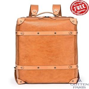 Women's Genuine Leather Speedwell Trunk Backpack Chestnut Women's Bag